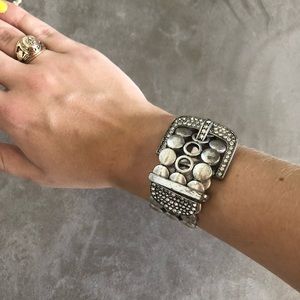 Belt buckle style bracelet